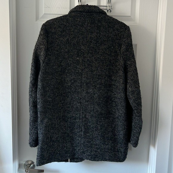 Mango Chevrons black wool coat - Picture 4 of 5